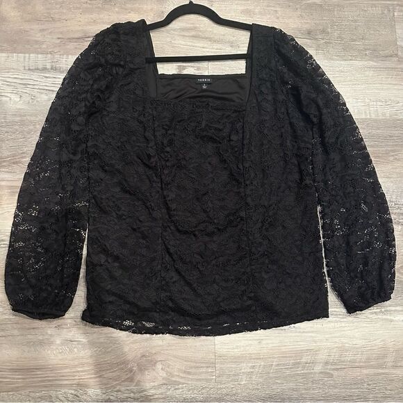 TORRID Lace Blouse Top Women Size 2X Long Sleeve Witch Goth Boho Whimsigoth - Picture 1 of 11